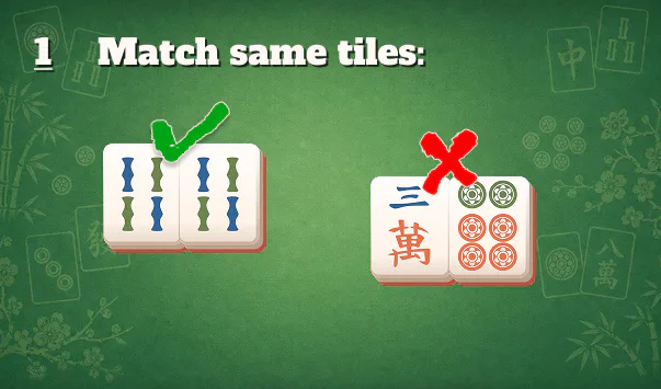 Rule 1: match the same Mahjong tiles, not different tile families